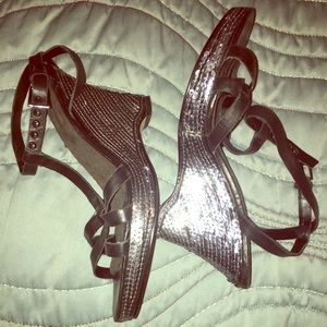 Sparkly Wedge Sandals